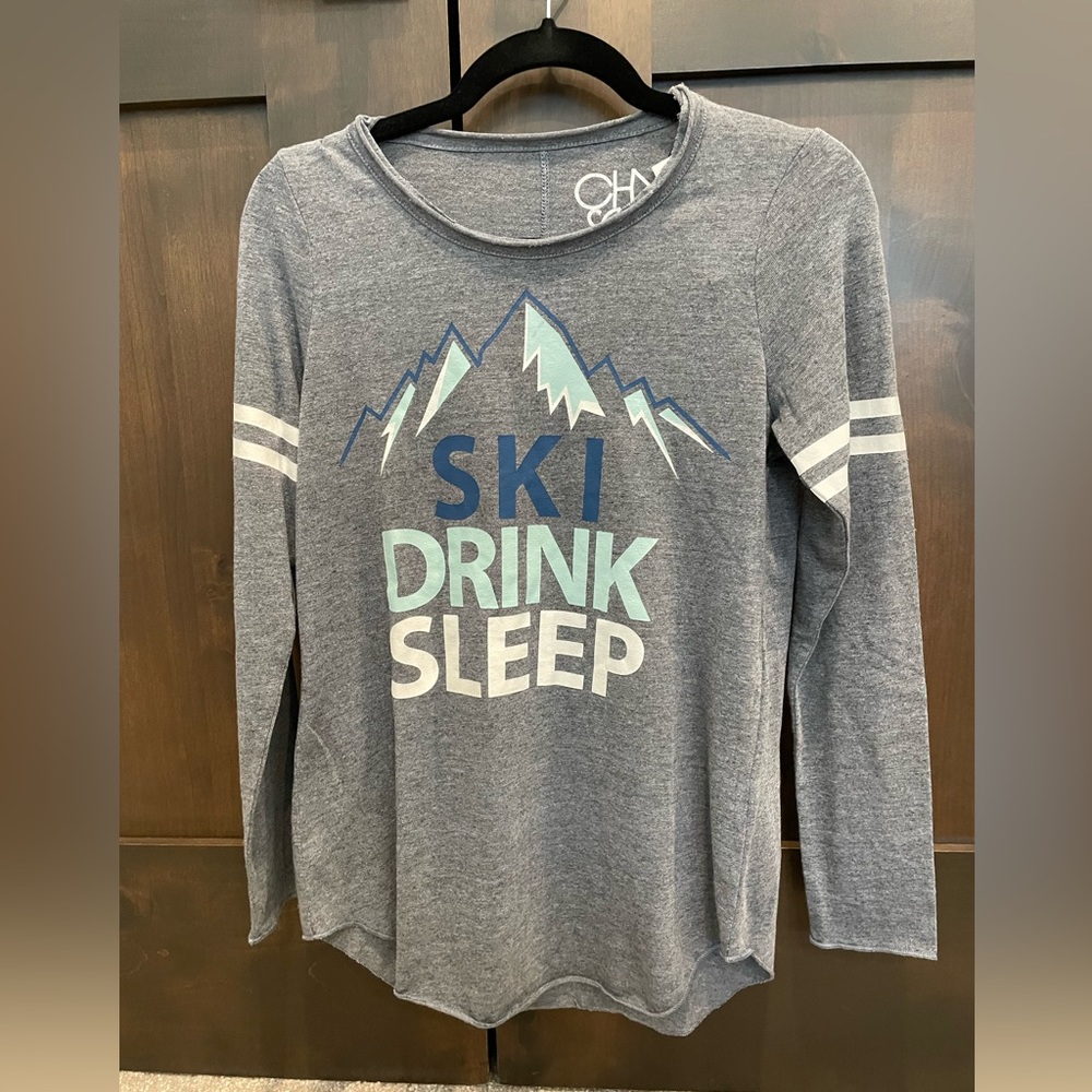 Chaser Ski-Drink-Sleep Baseball Tee